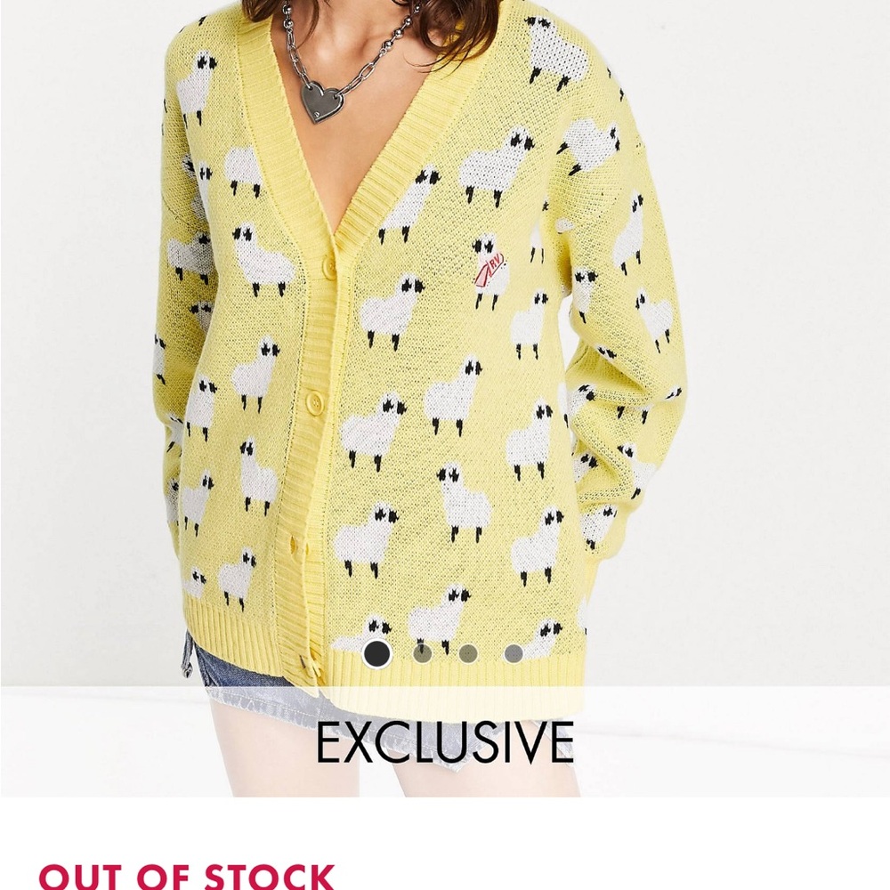 ASOS Reclaimed Vintage Sheep Cardigan